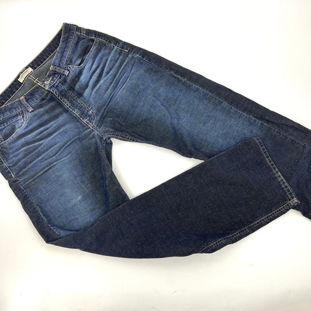 American Eagle Style 3869 Navy Corduroy Jeans Retro Wash Size 32 x 32 Preowned